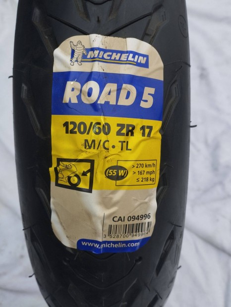 Michelin 120 / 60 ZR 17 M/C TL els� gumi Road 5