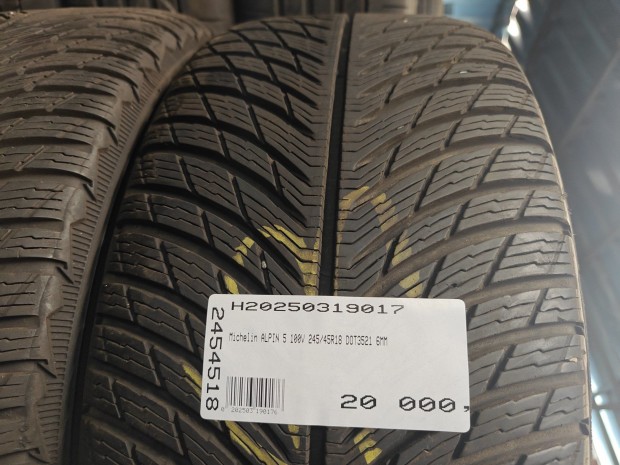Michelin ALPIN 5 100V 245/45R18 DOT3521 6MM HASZNÁLT TÉLIGUMI V 100