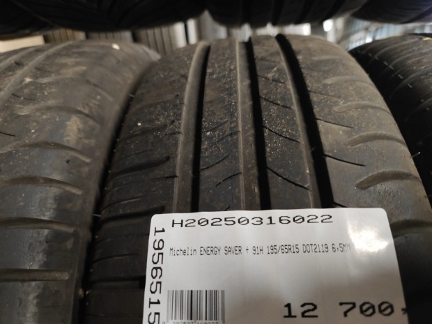 Michelin ENERGY SAVER + 91H 195/65R15 DOT2119 6,5MM HASZNÁLT GUMI H
