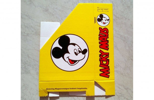 Mickey Mouse, Miki Egr magyar kpregnytart karton, Disney, retro