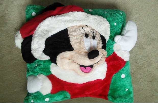Mickey eg�r Miki eg�r p�rna kar�csonyi Mikul�s pl�ss 35x35 cm Disney