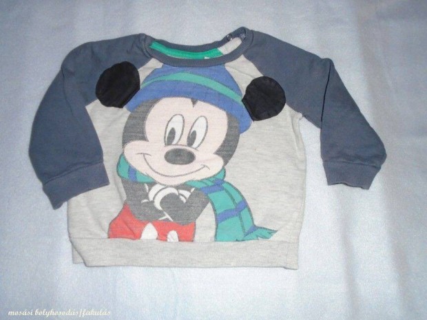 Mickey egr mints hossz ujj fels 6-9 h (mret 74) szrke