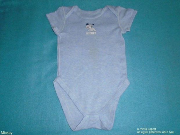 Mickey egér mintás rövid ujjú body 2-3 évesre (méret 92 / 98)
