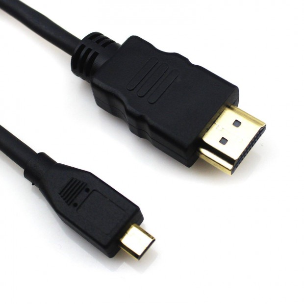 Micro HDMI/M - HDMI/M (4K,HD,fekete), 1,5m