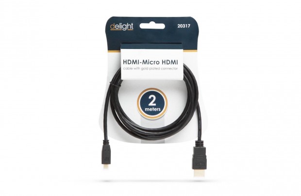 Micro HDMI kbel 2.0 mter / HDMI dug - micro HDMI dug