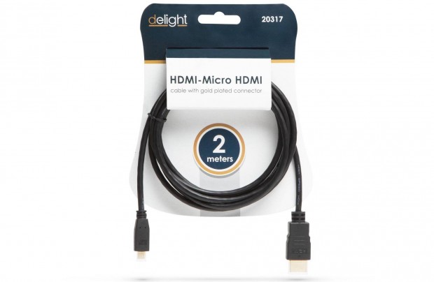 Micro HDMI kbel 2.0 mter / HDMI dug - micro HDMI dug
