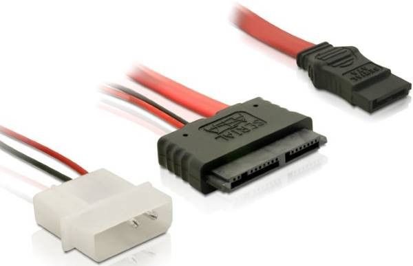 Micro SATA / SATA+ 2 PIN molex kábel 30 cm Delock 84384