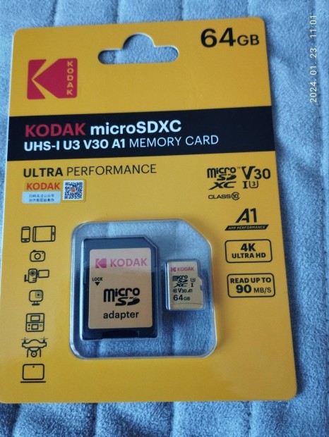 Micro SDHC memriakrtya 64 GB