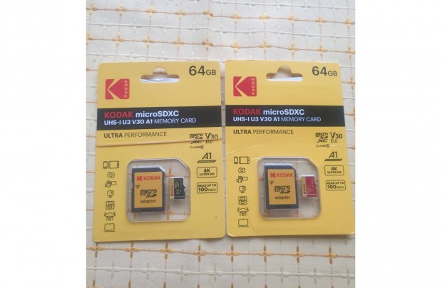 Micro SD krtya 64GB+adapter bontatlan Kodak ajndknak