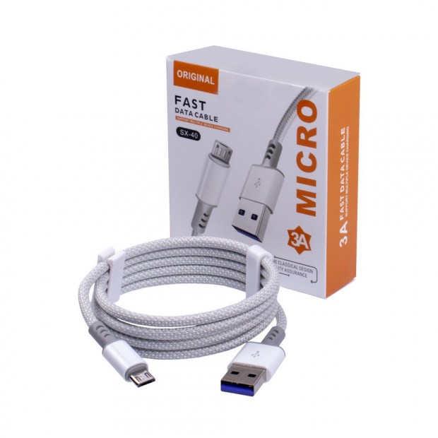 Micro USB gyors tlt / adatkbel 3A 1m