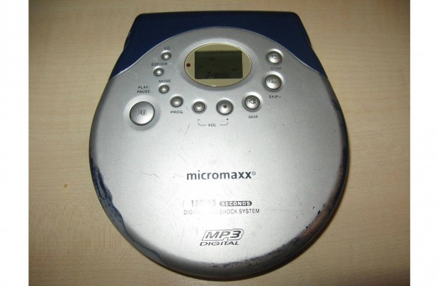 Micromaxx MP3 Discman 120/45 sec anti-shock Vintage Hordozhat CD