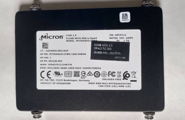 Micron 1100 - 512GB SSD SATA 2.5