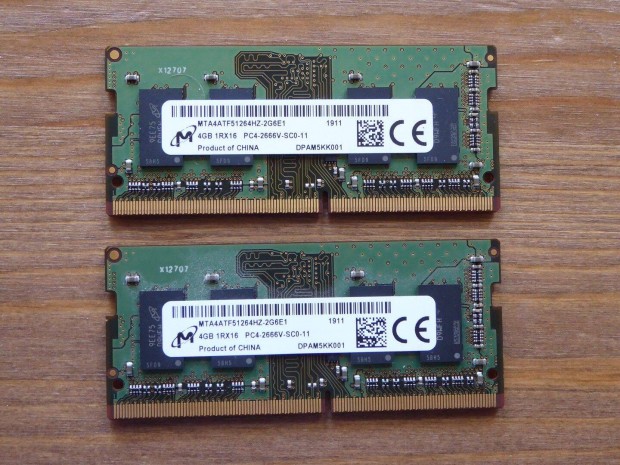 Micron 2x4GB DDR4 2666 MHz RAM prban