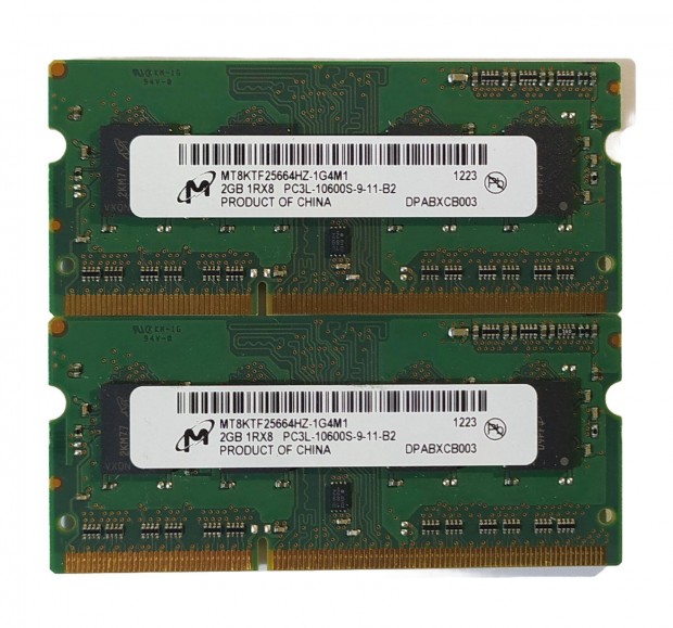 Micron 4GB (2x2GB) DDR3 1600MHz laptop / notebook memria