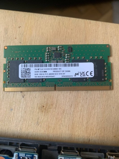 Micron 8GB DDR5 4800Mhz RAM - 1x8GB - notebook memria