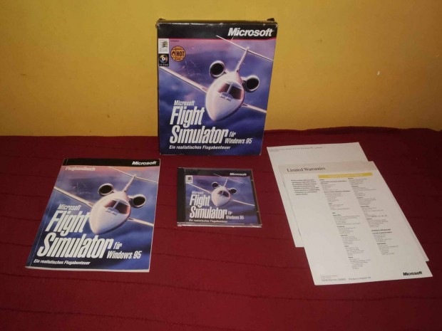 Microsoft Flight Simulator fr Windows 95 IBM PC Game Big Box 1996 (n
