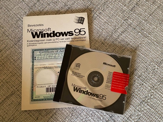 Microsoft Windows 95 telept, licensz
