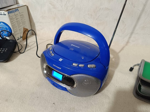 Microspot hordozható CD-Rádió lejátszó, BT, USB (zozizo)