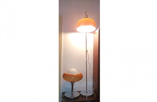 Mid century formatervezett �ll�l�mpa, Harvey Guzzini, Medusa lamp
