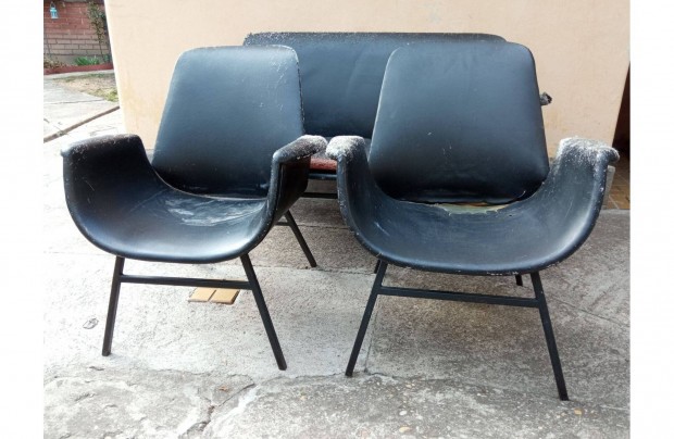Mid century kehely fotelek, 4 darab