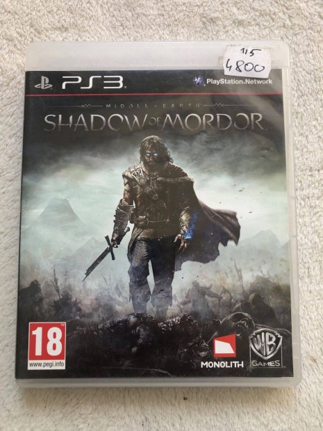 Middle Earth Shadow of Mordor Ps3 Playstation 3 jtk