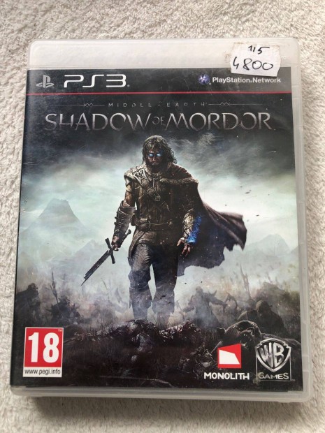 Middle Earth Shadow of Mordor Ps3 Playstation 3 jtk