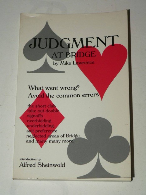 Mike Lawrence Judgment at bridge / knyv Published by Devyn Press