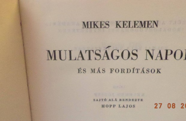 Mikes Kelemen sszes mvei III