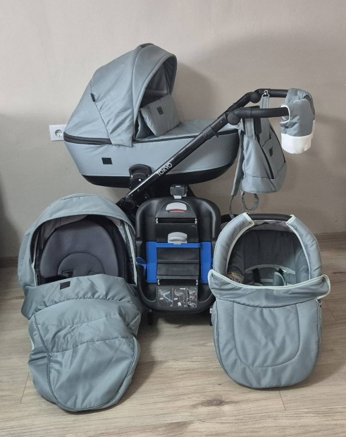 Mikrus Tokyo 3in1 pisztciazld babakocsi isofix talppal