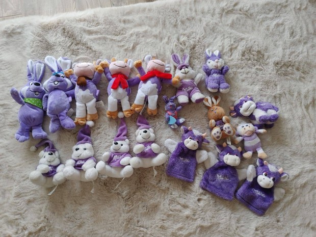 Milka nyuszi boci maci plüssök 3000 -2000-1000Ft méret szerint