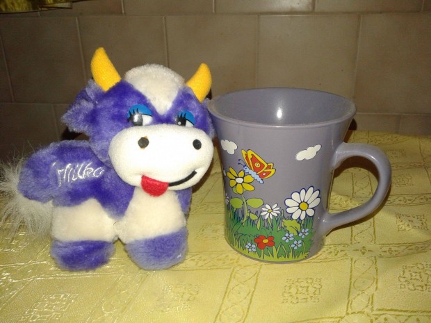 Milka plüss boci és Milka bögre egyben eladó gyűjteményből