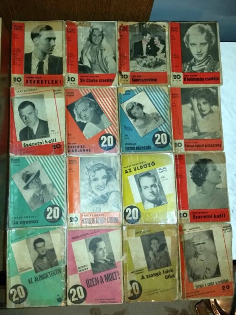 Milliók könyve 20 filléres sorozat 13 db, 1932-es kiadvány