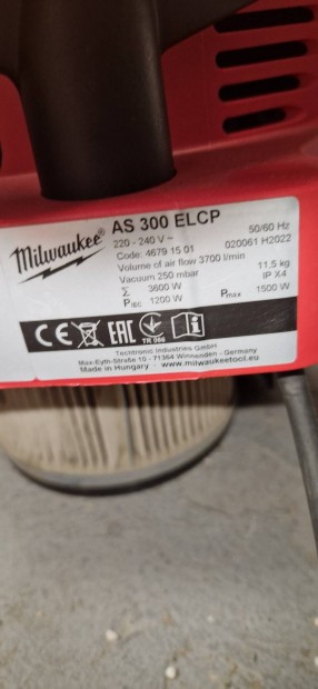 Milwaukee AS 300 Elcp elektromos porszv 1500 W | 30 l |