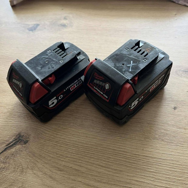 Milwaukee M18 5.0Ah akkumulátorok