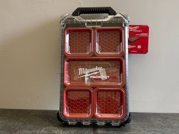 Milwaukee Packout Keskeny Slim Rendszerez lda - 4932471065