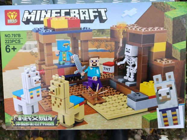 Minecraft Keresked LEGO kompatibilis + Ajndkba 1db karcsonyi tasak