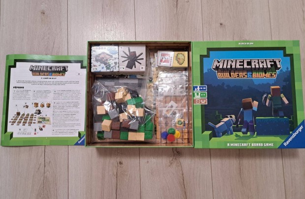 Minecraft builders & biomes társasjáték dobozában egyszer használt