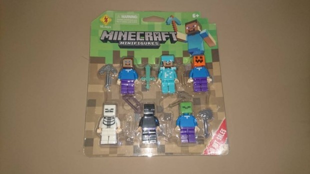 Minecraft figura szett tortadsz jtk 6 db + kiegsztk j szmlval