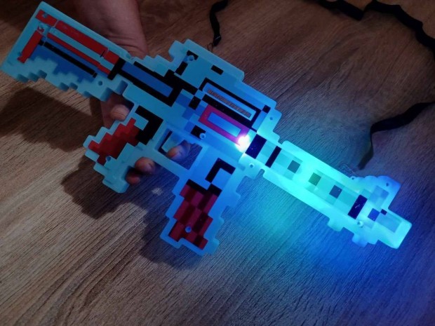 Minecraft inspirlta jtk puska manyag Villog-Vilgt Hangeffektes