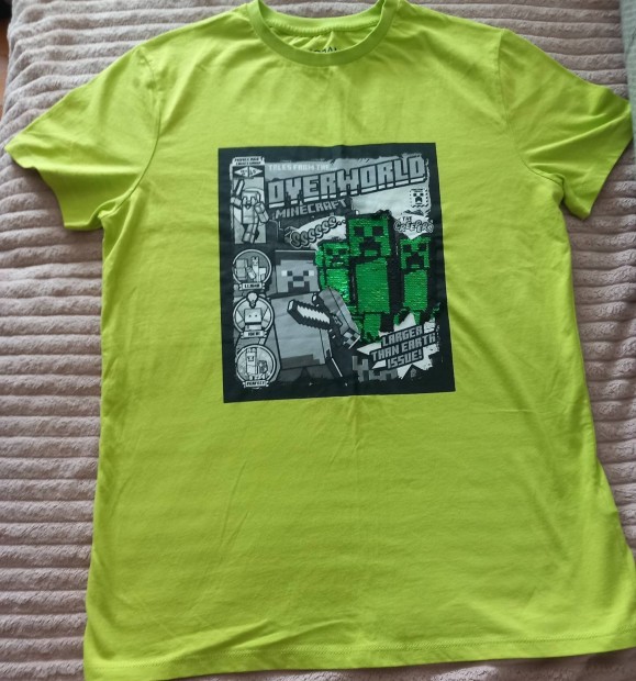 Minecraft kisfiú póló 158 cm