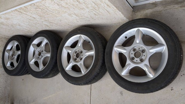 Mini 4x100 16" gyri alufelni szett 195/55 R16 nyri gumikkal elad