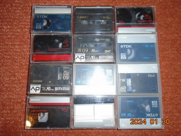 Mini DV kamera kazetta cassette 12 db
