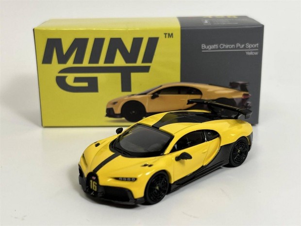 Mini GT MGT00428 Bugatti Chiron Pur Sport Yellow