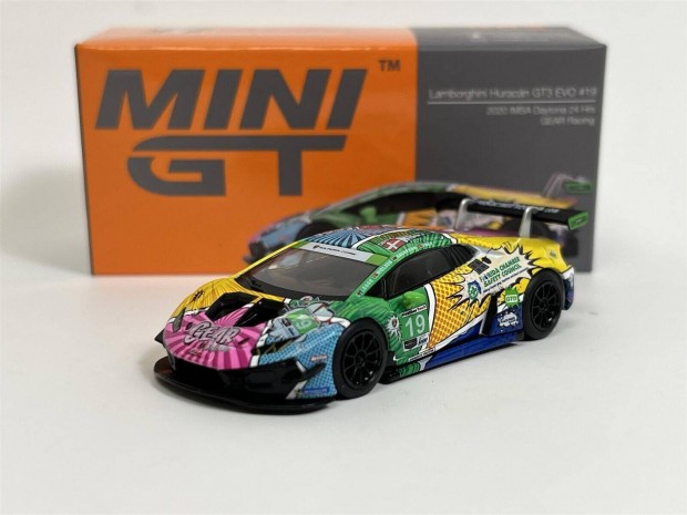 Mini GT MGT00552 Lamborghini Huracn GT3 Evo #19 Gear Racing 2020 IMSA