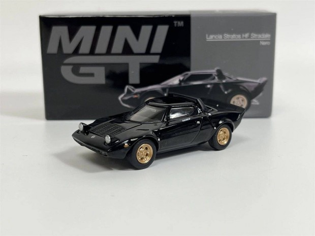 Mini GT MGT00846 Lancia Stratos HF Stradale Nero autó modell