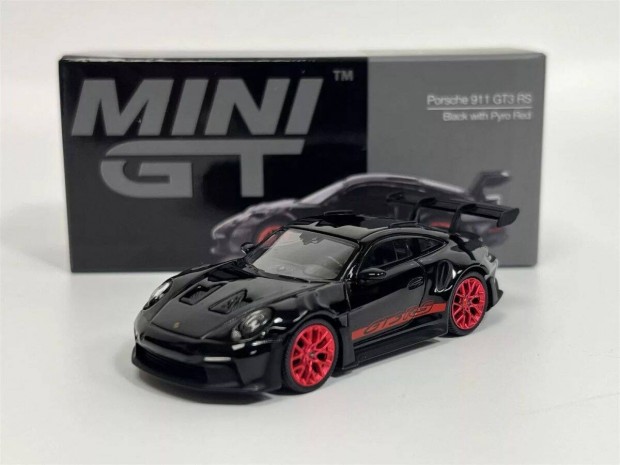 Mini GT Porsche 911 (992) GT3 RS Black with Pyro Red