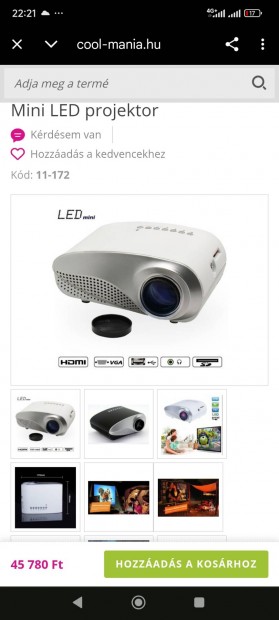 Mini LED projektor dobozában újszerű állapotban