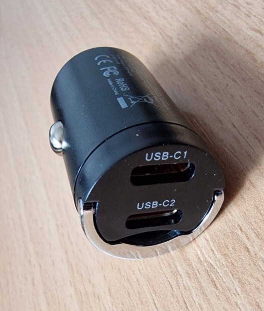 Mini USB C autós töltő QC4.0 45W Type C 5A PD gyorstöltő telefonhoz st