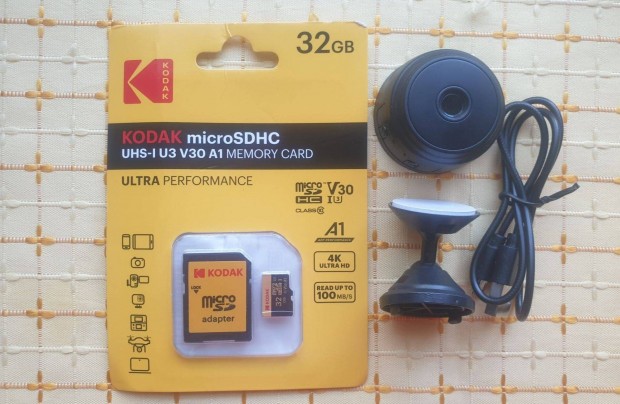 Mini kamera+32 GB micro krtya bontatlan csomagban
