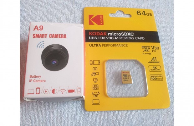 Mini kamera+ mikr SD krtya 64GB Vadij helyben 5500ft